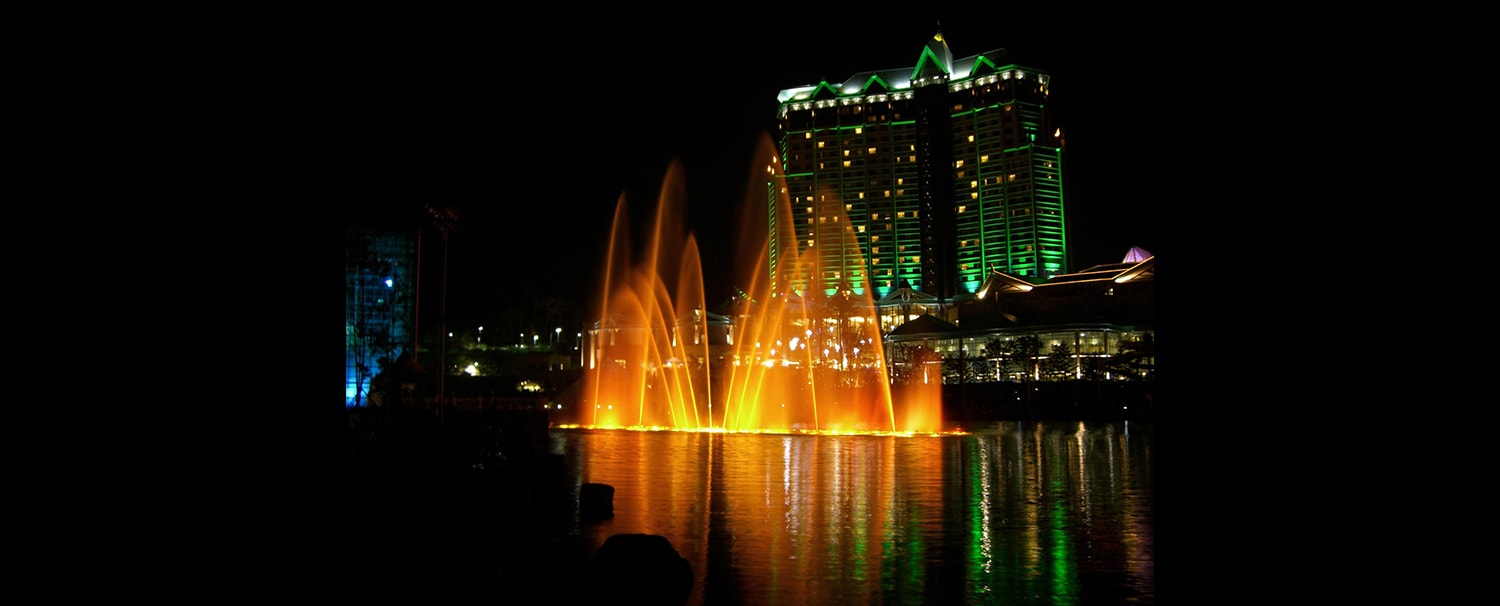 Dancing Musical Fountain Show in Kangwon Land, Korea / 음악 분수 쇼 K 중앙 땅을 수상, 한국