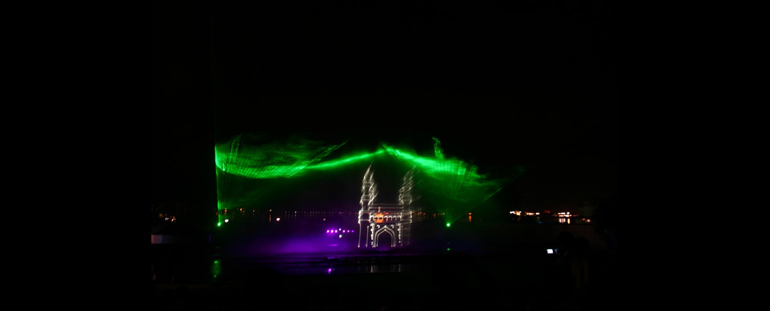 Dancing Fountain Show Lumbini Park, Hyderabad, India / லும்பினி பூங்கா, హైదరాబాద్, ভাৰত