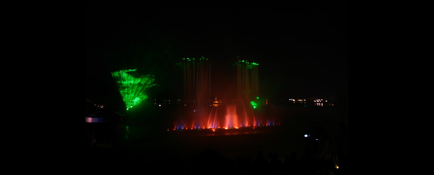 Dancing Fountain Show Lumbini Park, Hyderabad, India / லும்பினி பூங்கா, హైదరాబాద్, ভাৰত